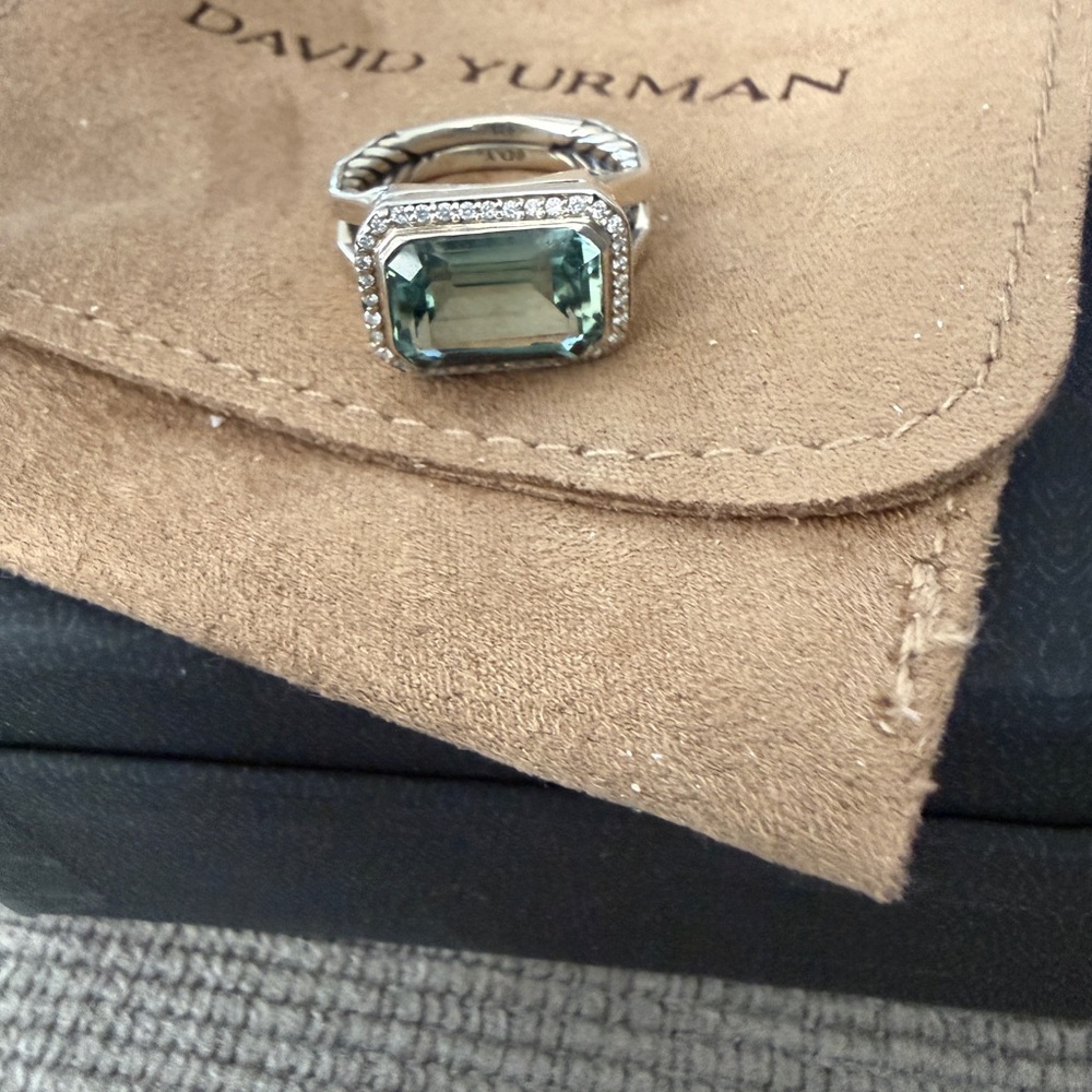 New David Yurman Nobless ring sz 8 authentic w authenticity parasolite  11mm